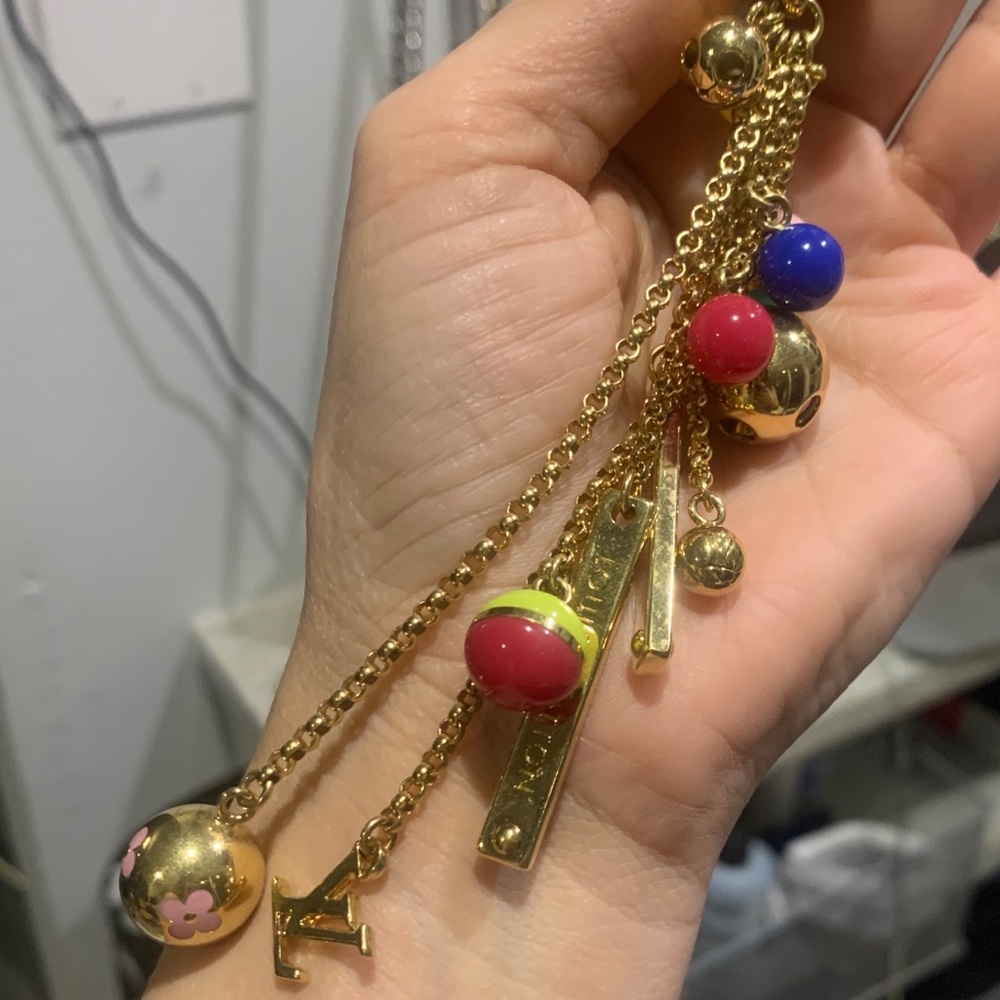 LOUIS VUITTON Bar Charm Necklace 16” or 18” Chain - Picture 11 of 11